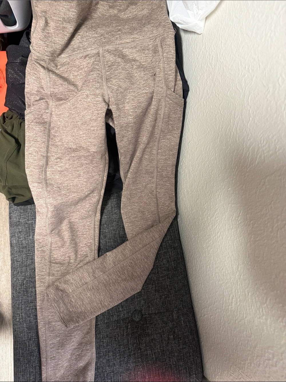 aerie Taupe Heather Leggings with Side Pockets